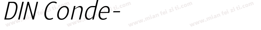 DIN Conde字体转换